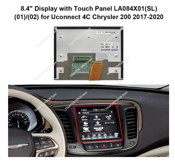 LA084X01-SL01 LA084X01 SL02 Touch Screen LCD Diaplay 8.4 Uconnect Radio Navigation 17-21 RAM