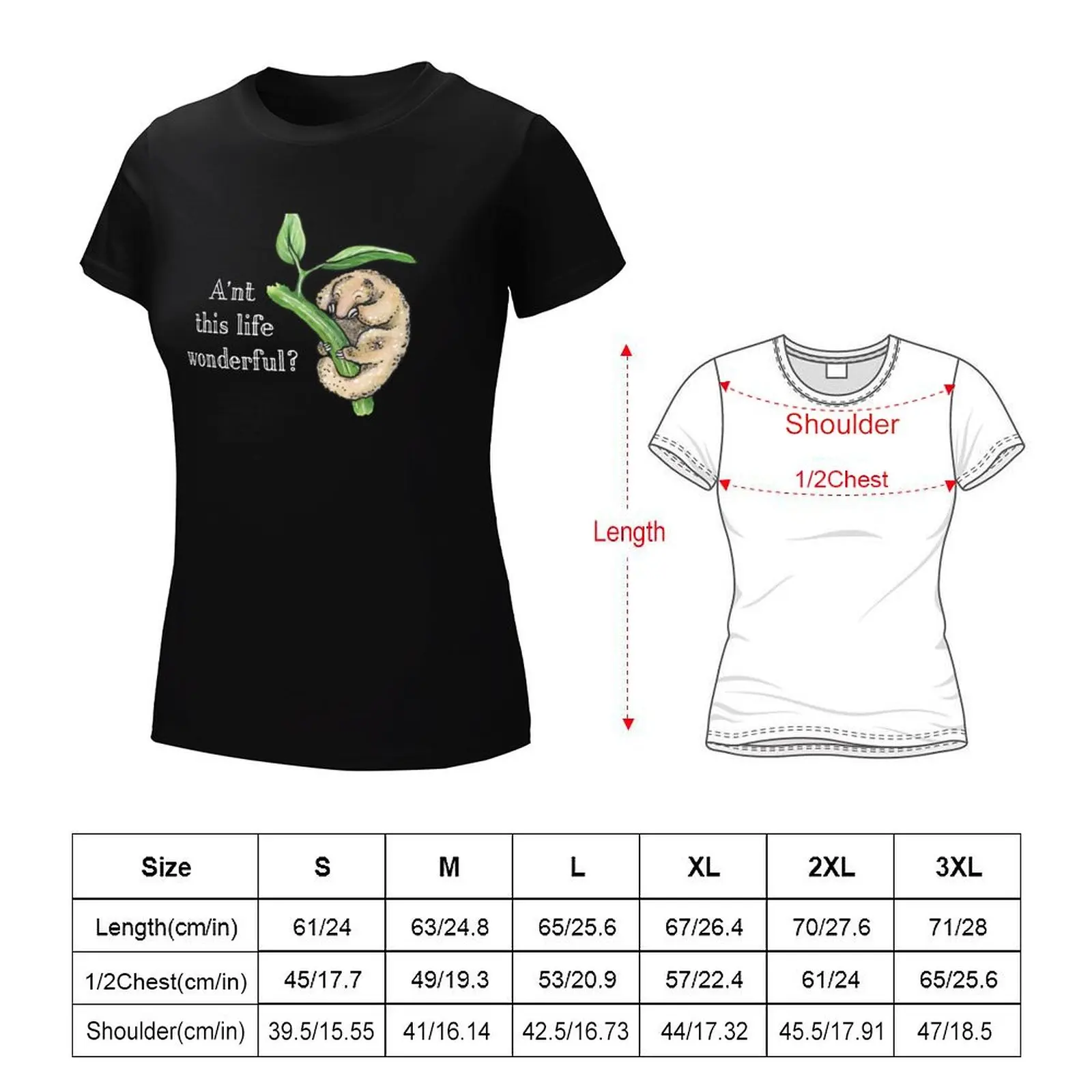 Silky anteater - Animal series T-Shirt tops graphics Female clothing tees t shirt Women