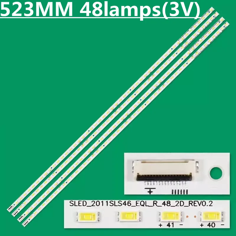 

LED Backlight Strip For SLED_2011SLS46_EQL_L/R_48_2D_REV0.2 LJ64-02859A LJ64-02860A KDL-46HX720 KDL-46HX820 LSY460HQ0