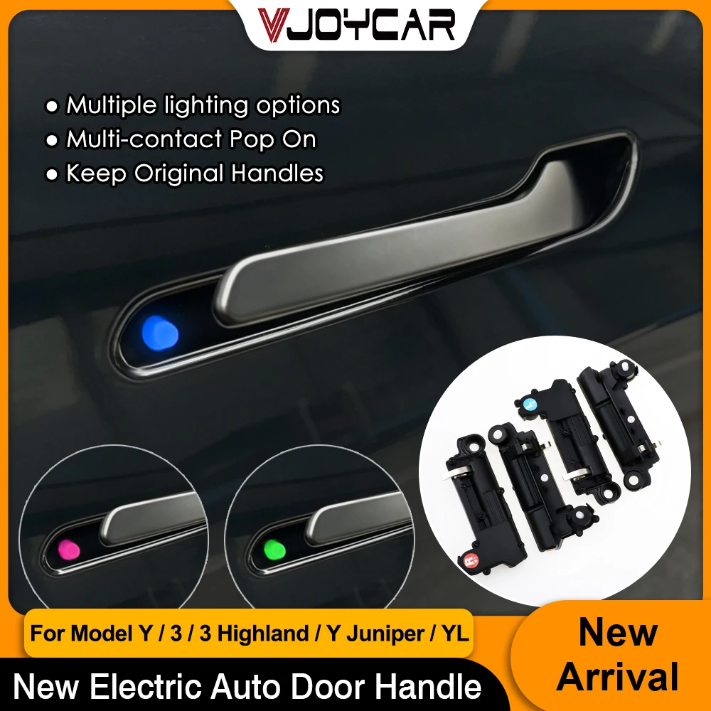 Vjoycar 2026最新世代ワイヤレス純正自動ドアハンドル テスラ モデル3 Y 新型3 Y ジュニパー YL マルチコンタクト対応
