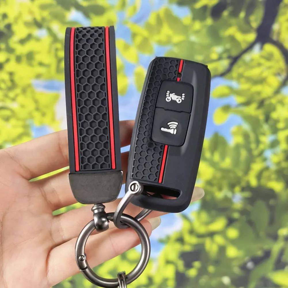 Anti‑Scratch Silicone Key Case With Key Chain for Honda ADV150 PCX125 Wrench350 PCX160 VISION SH350 Motorcycle Key Accessory - view 4