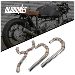 35MM/38MM/40MM For BMW R45 R65 R75 R80 R100 Cafe Racer Front Exhaust Header 2 in 1 Motorcycle Muffler Pipe Collector Manifold