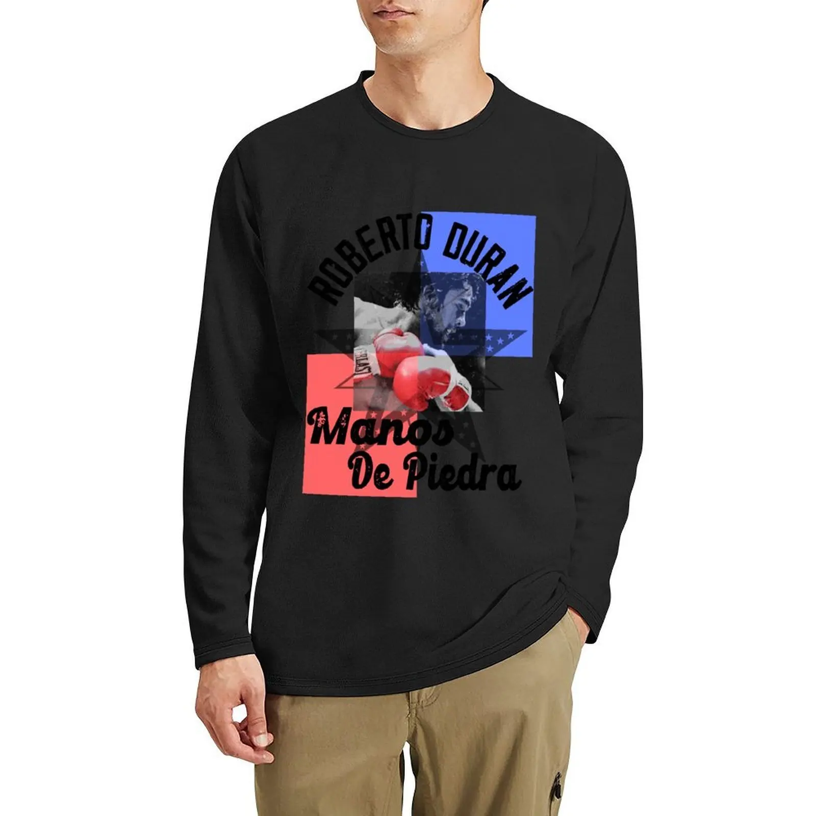 

Roberto Duran Manos De Piedra Long T-Shirt black t shirt boys white t shirts plain t-shirt sweat shirts mens vintage t shirts