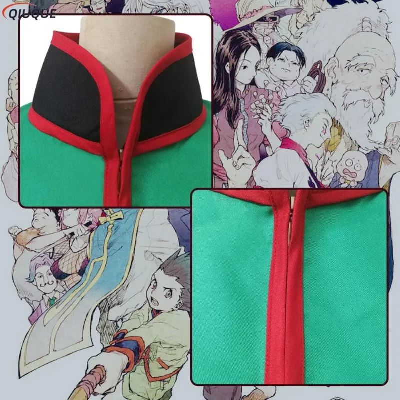 Anime Hunter x Hunter Gon Freecss Costume Cosplay vestito verde Halloween festa di natale carnevale uomo donna costumi Cosplay