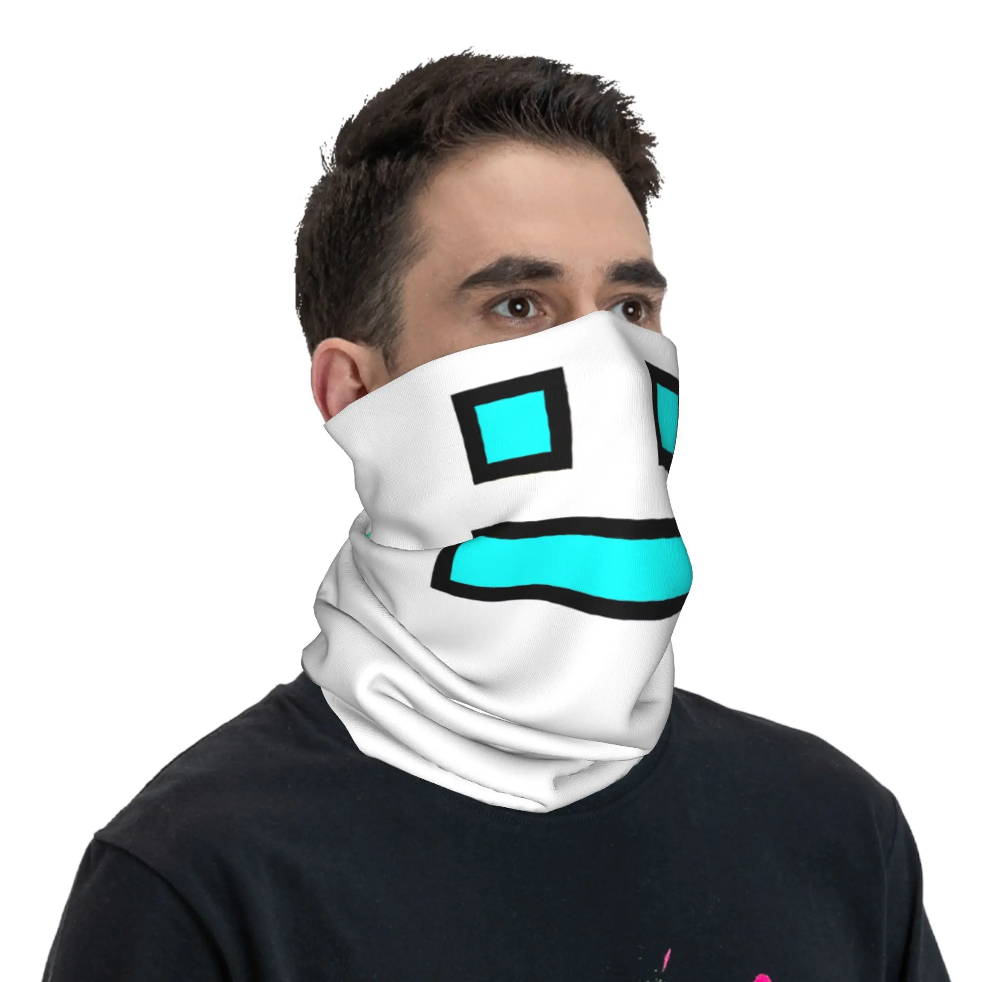 لعبة فيديو الهندسة داش باندانا غطاء الرقبة التفاف قناع وشاح متعدد الوظائف عقال الرياضة في الهواء الطلق للرجال النساء الكبار قابل للغسل