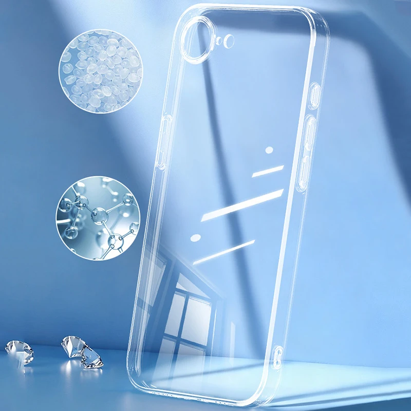 Coque en silicone transparente ultra-fine pour iPhone 17E 16E, étui arrière souple en TPU pour iPhone 17e