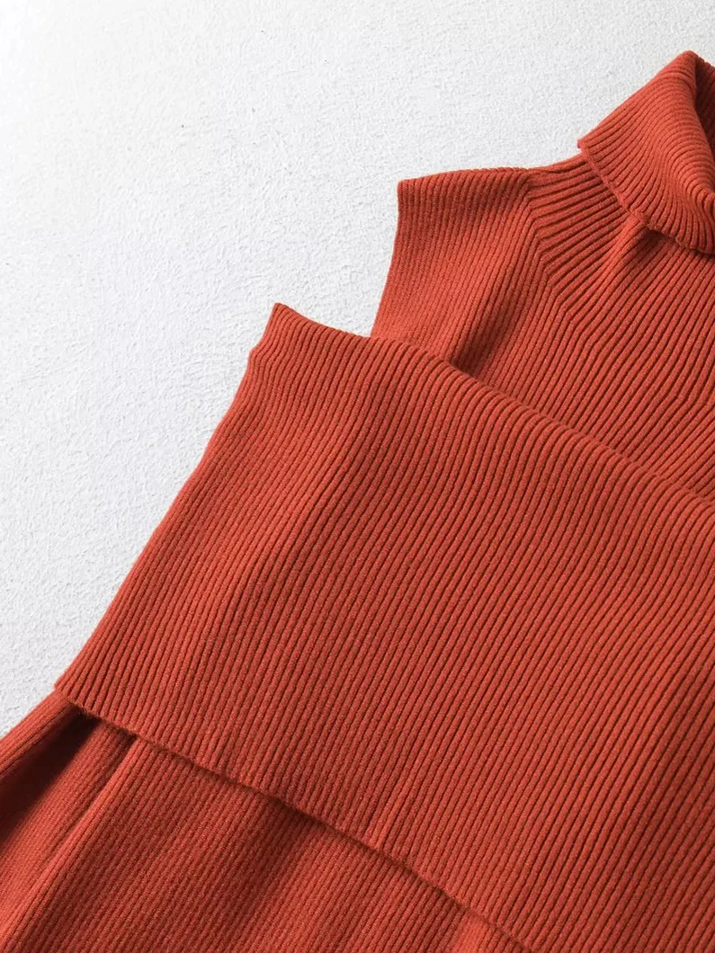 قميص محبوك بقصة ضيقة عالية Ne Long Sve تصميم مثير للنساء ملابس تريكو مرنة الخصر والكتف تتجه لخريف 2025 #3