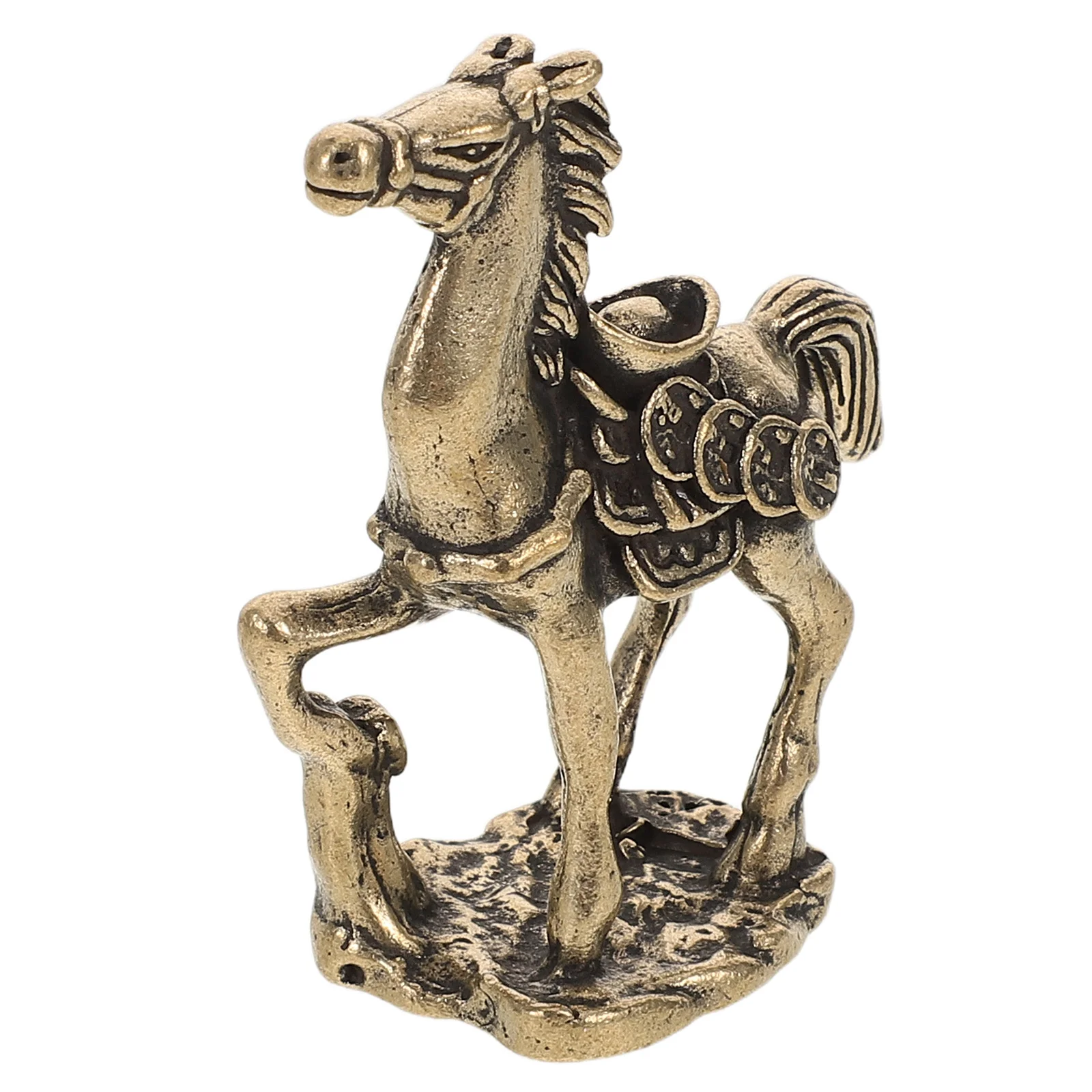 

Feng Shui Brass Horse Statue: Wealth Attracting Metal Horse Decor for Office Living Room Bookshelf Tea Ceremony Setup