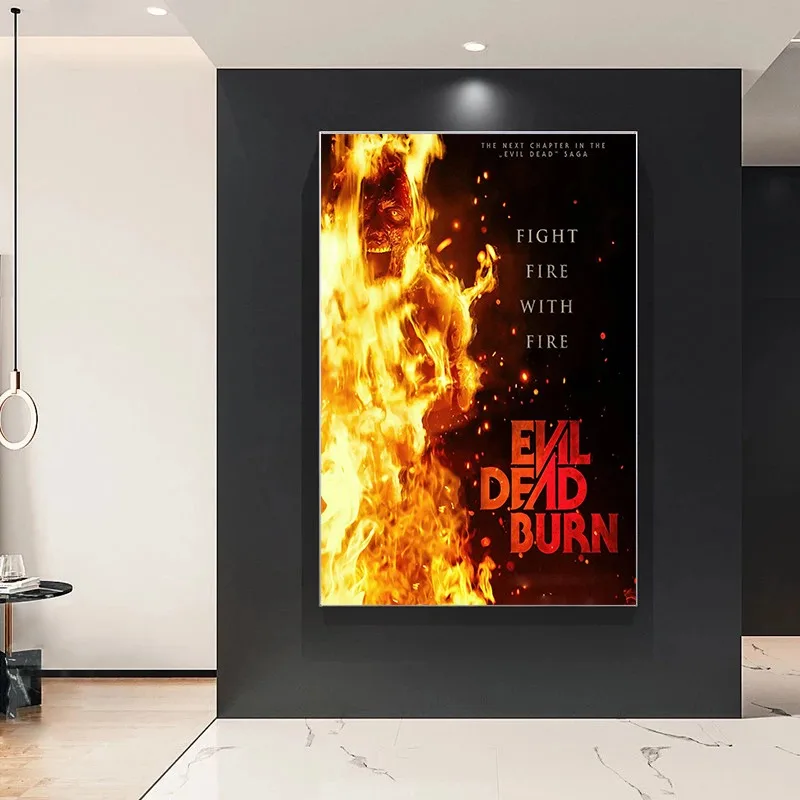 Evil Dead Burn 2026 Poster Vintage Retro Horror Movie Canvas Print Wall Art Home Decor Cinema Poster Gift Him Her Horror Fans