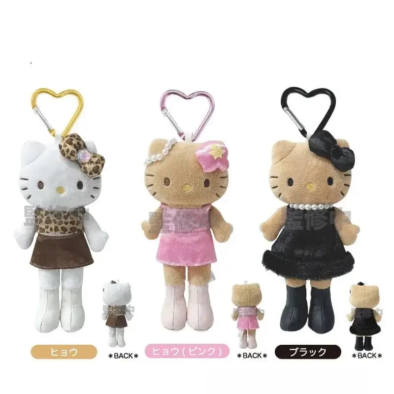 かわいいサンリオ脚長ハローキティ黒肌ぬいぐるみキーホルダーペンダントかわいい漫画 11/13/16 センチメートル人形おもちゃバックパックペンダントギフト