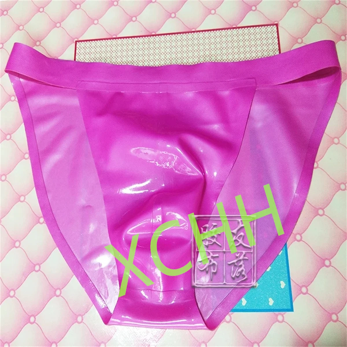 Latex Herren Shorts Gummi-Unterhosen mit 2-Wege-Reißverschluss Unterwäsche Männer Shorts Hosen Handgefertigte Boxer Cosplay Kostüme Maßanfertigung