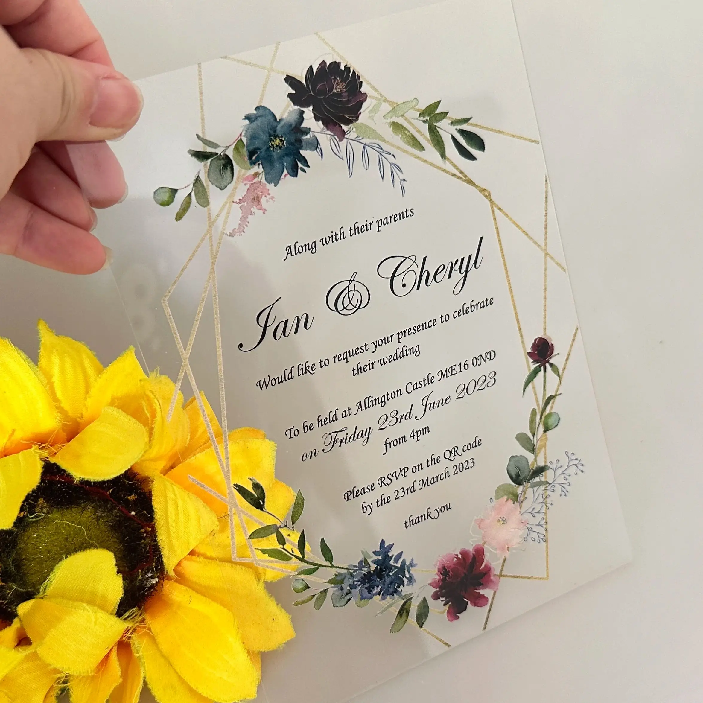 

PVC Cards Foldable,Custom Transparent Wedding Invitation Cards,Make Your Own Event Holidays Invite Cards,Decorated Gift 10pcs
