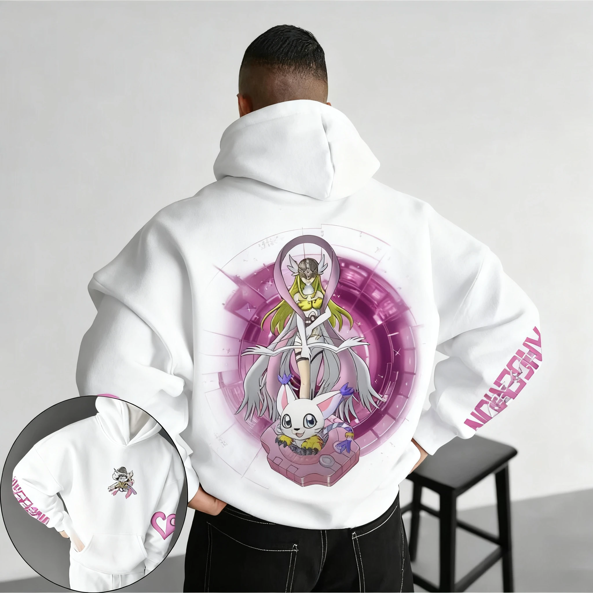 Unissex digimon anime oversized hoodie das mulheres dos homens streetwear casual pulôver moletom com capuz jaqueta outono inverno y2k roupas