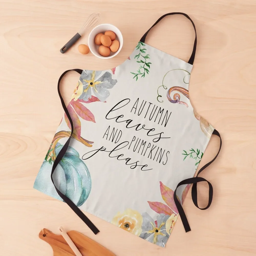 

autumn leaves and pumpkins please Apron Women's nail tech supplies Apron