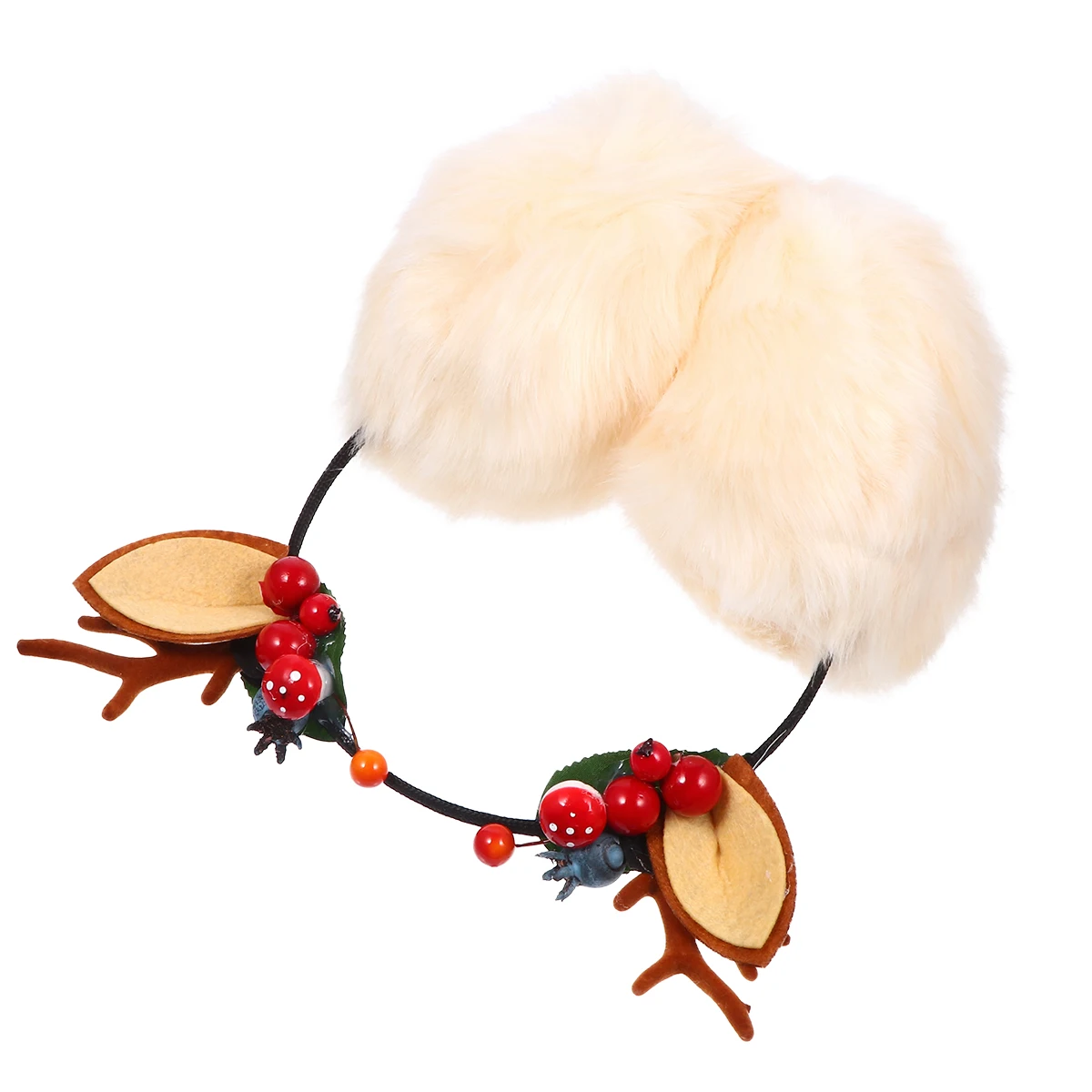 

1pc Christmas Earmuffs Winter Warm Ear Muffs Reindeer Antler Headband Cute Elk Design Gift For Women Family Long Sweater