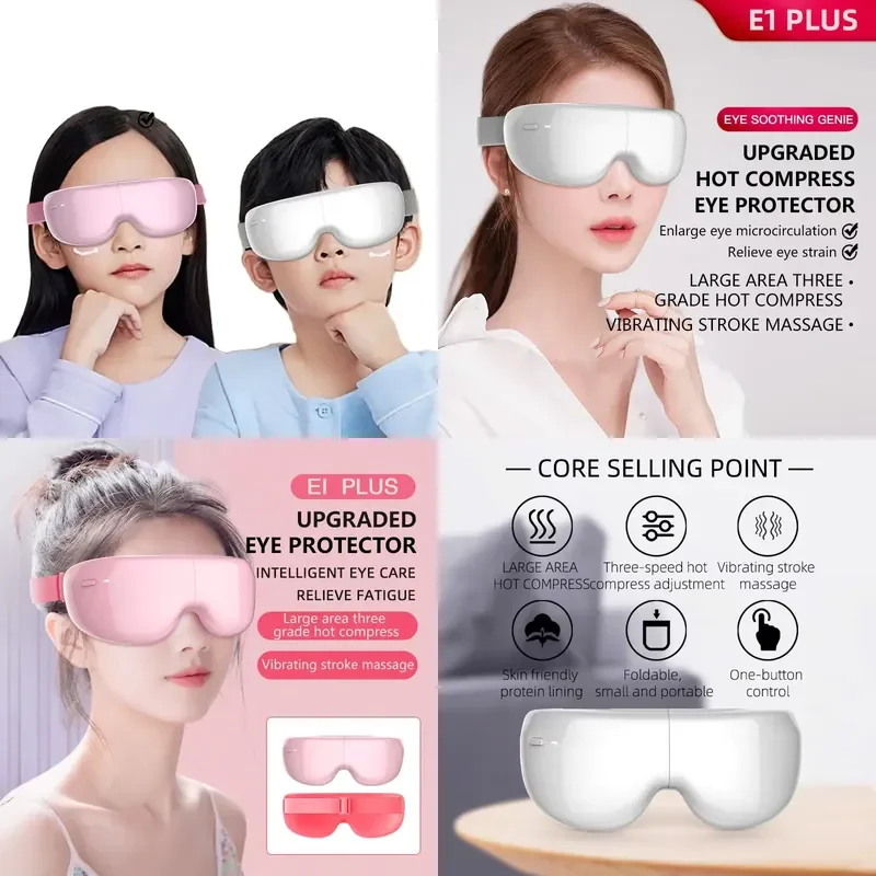 Hot Sale Factory Eye Massager with Blue Tooth Wholesale Portable Hot Compress with Music and Blue Tooth Eye Massager