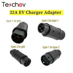 รถยนต์ไฟฟ้าชาร์จประเภท 2 ประเภท 1 J1772 EV อะแดปเตอร์ประเภท 2 ถึง GBT EVSE Charger ประเภท 1 Tesla EV Adapter