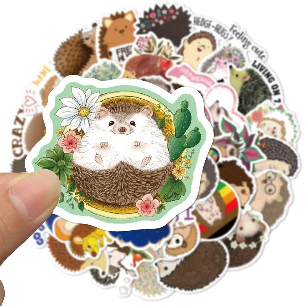 100 قطع الكرتون لطيف القنفذ الكتابة على الجدران ملصقات للماء جراب هاتف صندوق عربة الشارات ملصقات حساب اليد #6