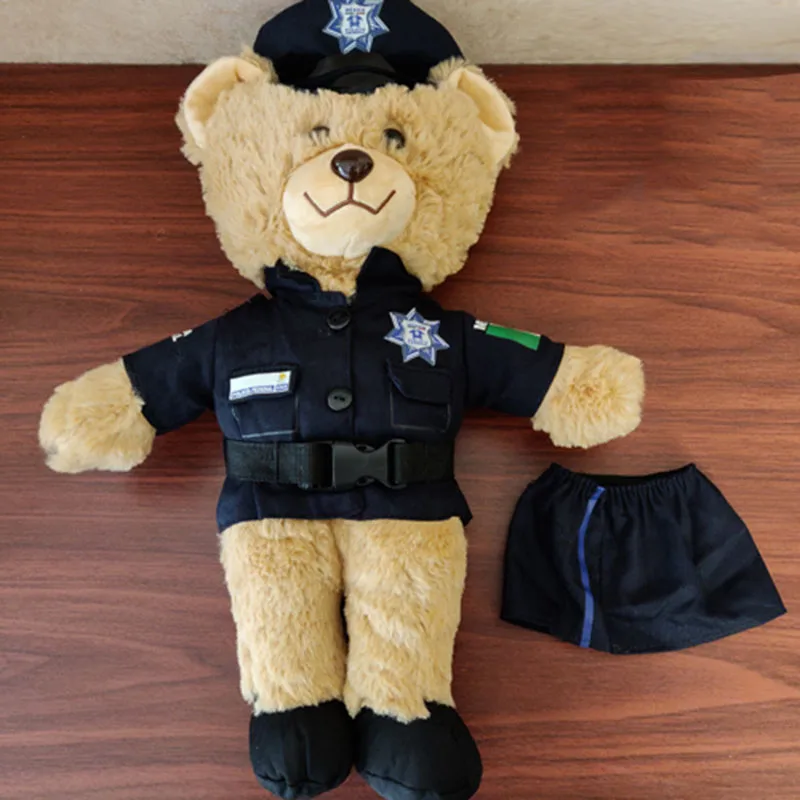 Police Ted Bear Teddy Mexico Policia Federal Dress SWAT Cloth Plush Toy Stuffed Doll Cartoon Animal Policewoman Boy Girl Gift