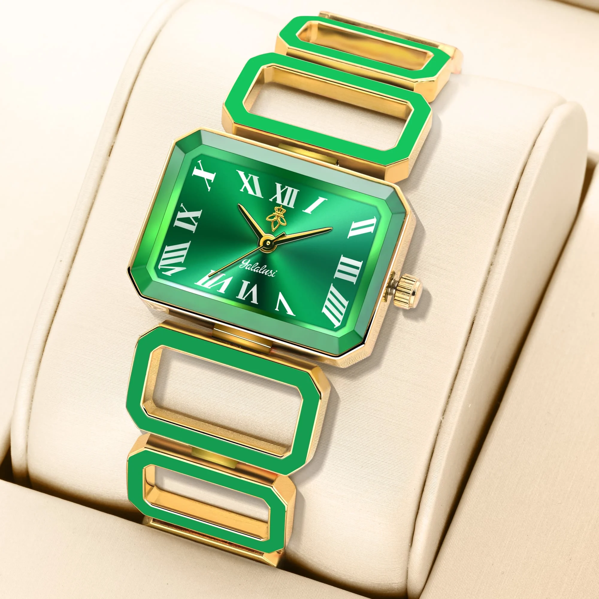 

YaLaLuSi брендовые художественные женские кварцевые часы премиум-класса, элегантный подарок присутствия, точные маркеры для хронометража часов с римскими цифрами