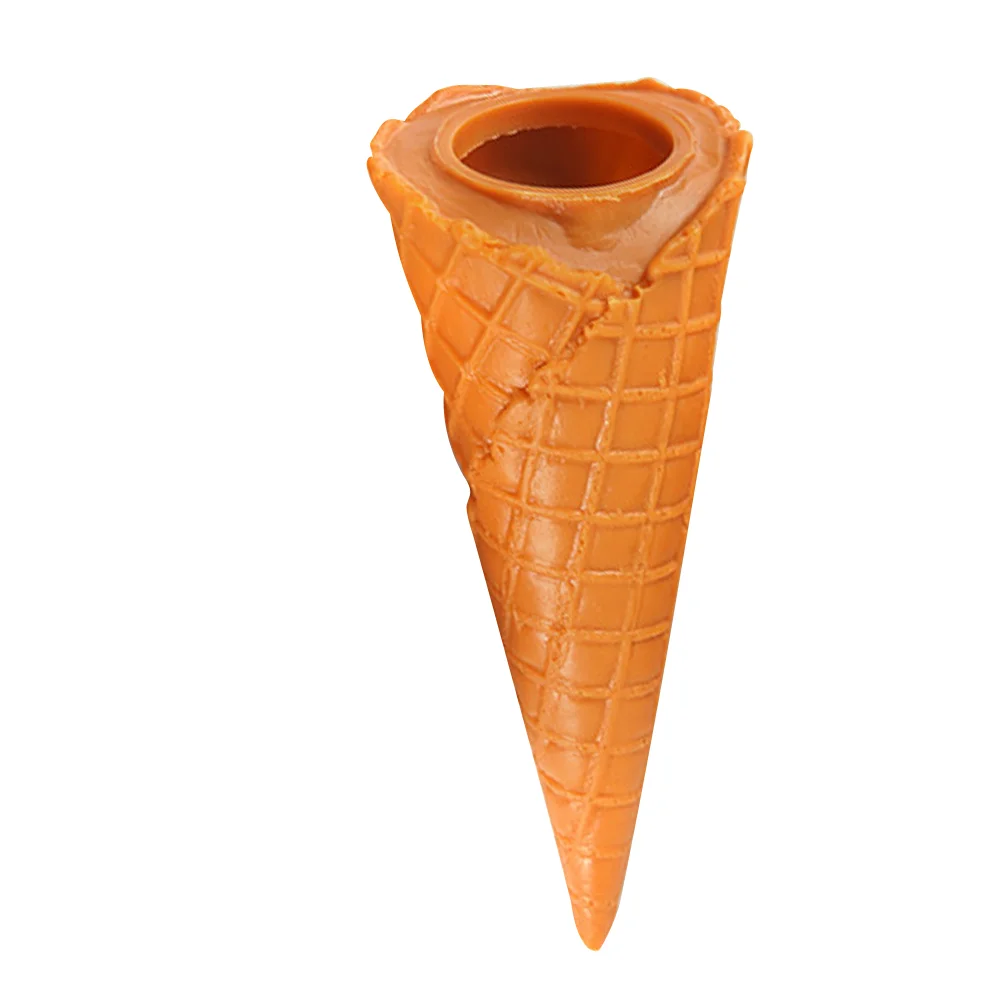 

Ice Cream Model Toy Fake Egg Roll Cone Prop Pvc Dessert Simulation Modeling Figurine