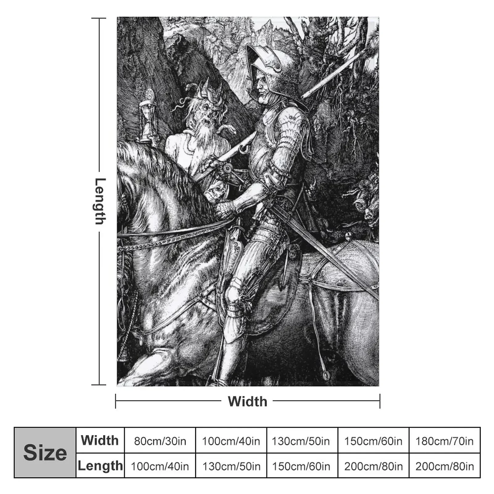 Knight, Death and the Devil - Albrecht Durer Throw Blanket Furry bed plaid anime Soft Blankets