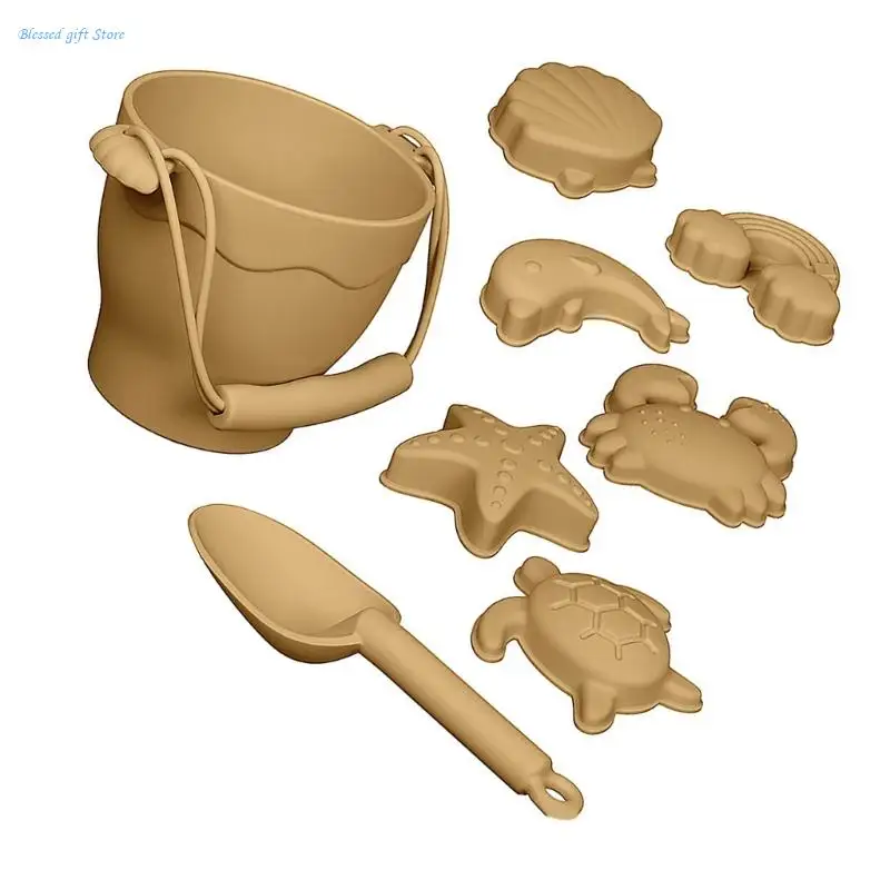 Moule à sable créatif pour enfants, 8 pièces, d'outils bord mer d'été, jouet jeu sable en plein air, cadeau