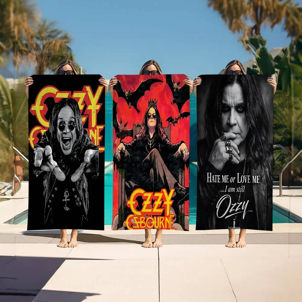 Rock Singer Ozzy O-Osbourne Microfiber Blanket Quick Drying Beach Towels Oversized Printing Super Absorbent Pool Towel Blanket