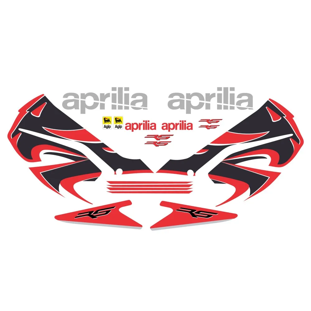 Road Motorbike compatible sticker kit Black Aprilia RS 50 125 2008