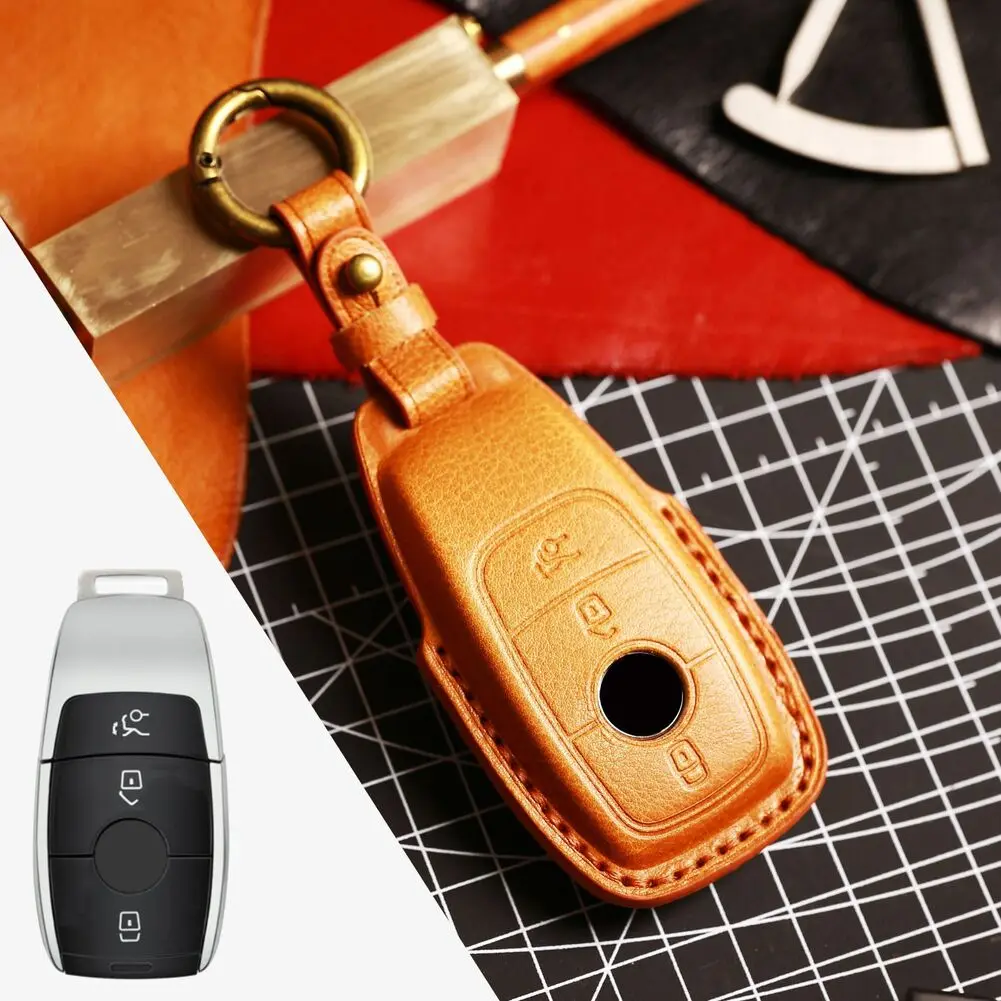 

Key Protection 17*14cm Cowhide Key Cover C-Class Key Cover Elegant Appearance Luxurious Finish Optimal Key Protection