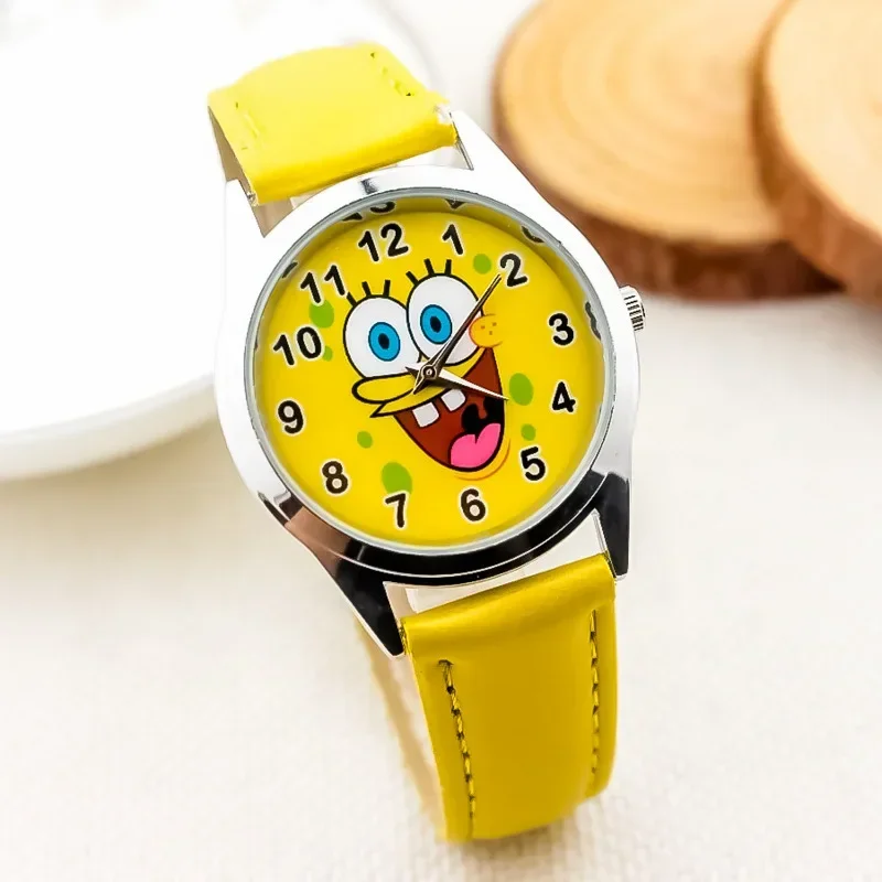 Cartoon SpongeBob Children's Quartz Wristwatches Patrick Star Anime Watches Cute Kids Electronic Wristwatch Toys Watch Gifts