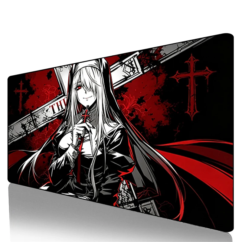 kawaii Mouse Pad Animation Office E-sports Gaming Table Mat Oversized Computer Keyboard Pads Cute Anime Woman Mouse Mat carpet