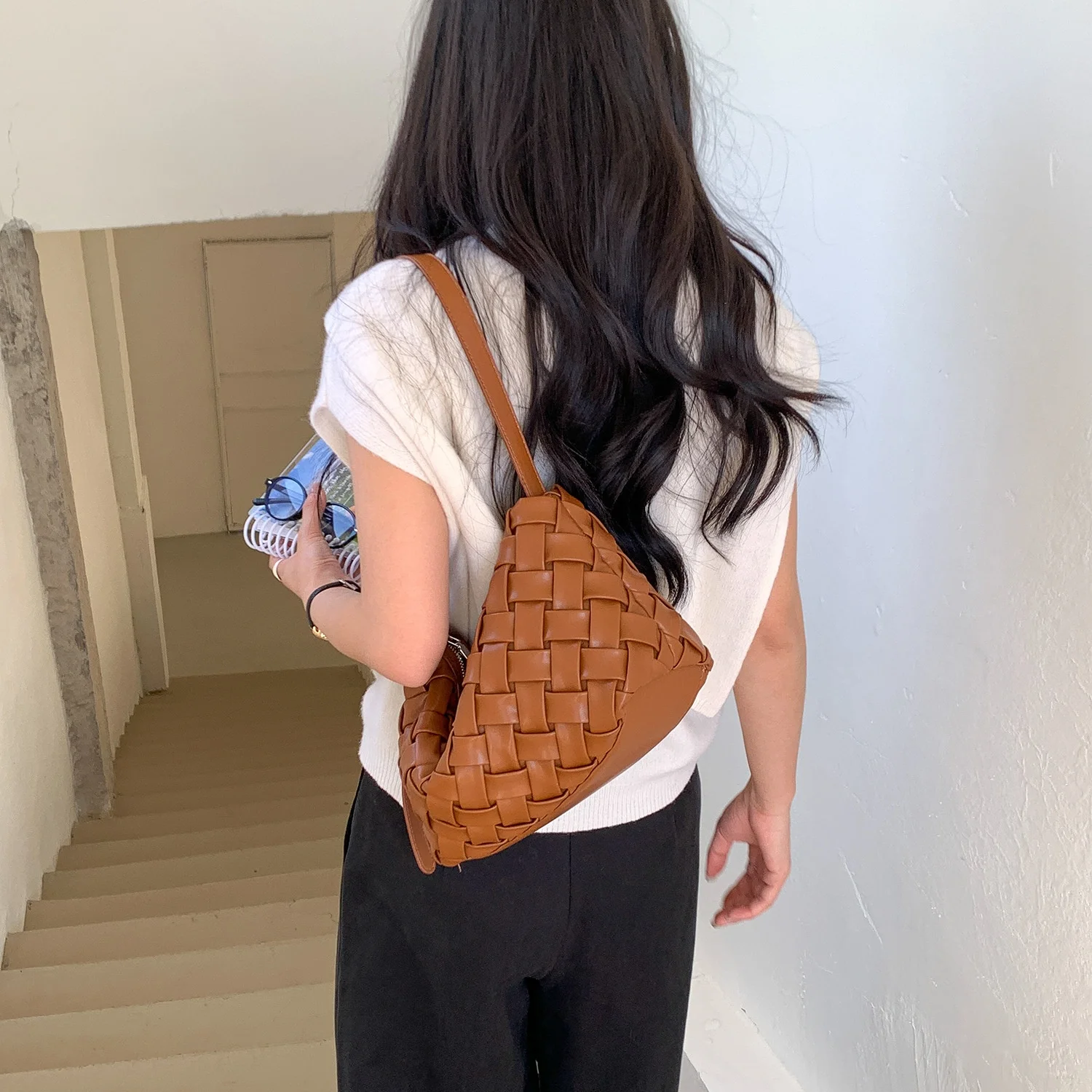 Korean Minimalist Underarm Bag Solid PU Leather Hobo Shoulder Bag Elegant Structured Handbag for Women Daily Commute Casual Wear