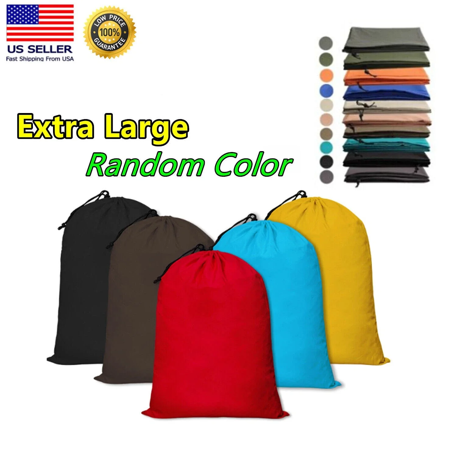Bolsa de Lavandería Extra Grande de Nailon Lavable de 29" X 40", Cesto Resistente con Cordón de Cierre