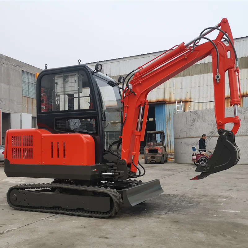 Wholesale Customized 3 Ton Hydraulic Small Excavator 1600kg Agricultural Orchard 1ton Trench Digger 2Ton Diesel Mini Excavator