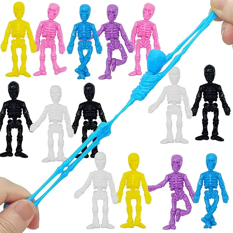 

5 шт., эластичный скелет на Хэллоуин, сувениры для вечеринки, TPR, мягкая резина, зомби, ужасы, игрушка для снятия стресса, подарки на Хэллоуин для мужчин и детей