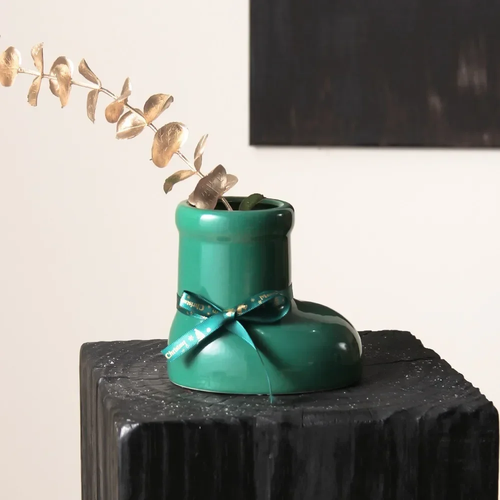 

Ceramic Pen Holder, Desktop Makeup Brush, Storage Cylinder, Big Red Shoes, Small Vase, Cute Ornament, Red Pen Organizer