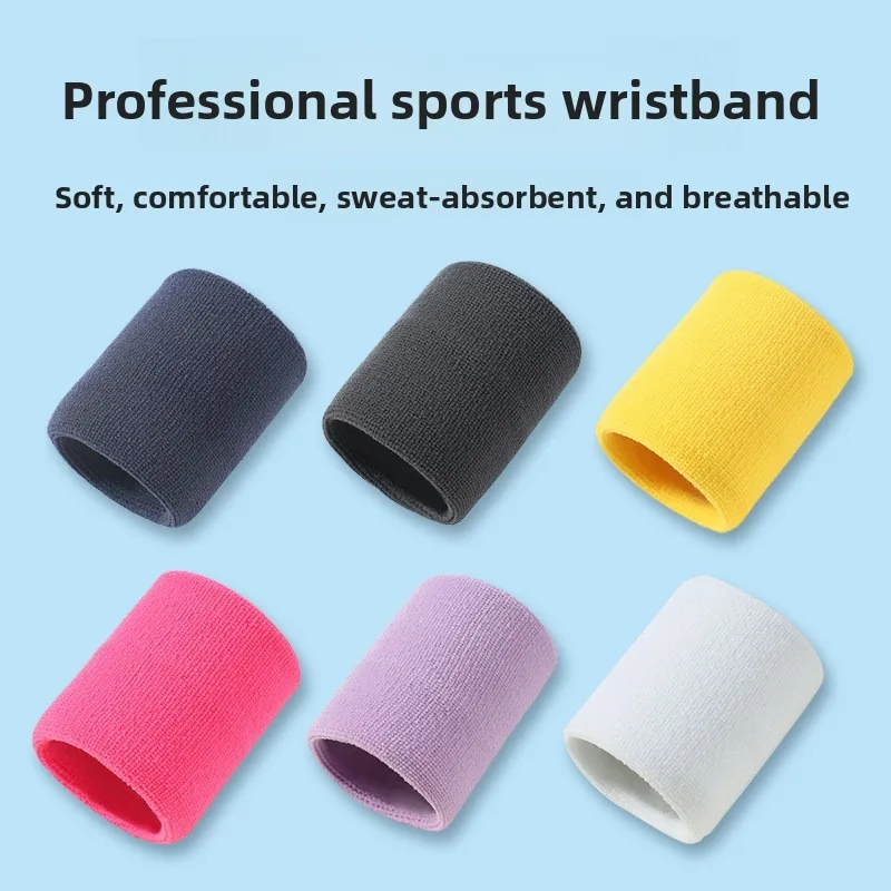 Lightweight Breathable Sweat Absorbing Wrist Guard for Tennis Basketball Fitness Unisex Sports Towel Wristband Protective