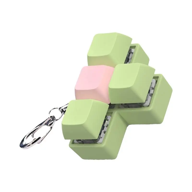

4-Button Shaft Tester Toy Finger Keychain Toy Glowing Mechanical Keyboard Toy Keyboard Keychain Toy Shaft Tester Relaxing Button