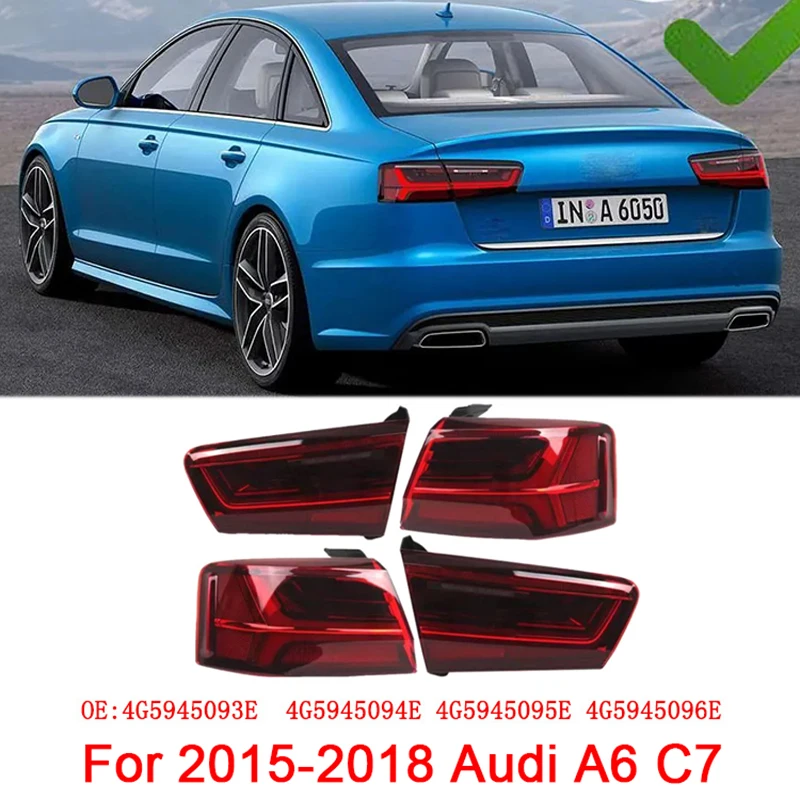 

Для 2015-2018 Audi A6 C7 4G5945093E 4G5945094E 4G5945095E 4G5945096E Автомобильный задний тормоз, предупреждение о столкновении, стоп, светодиодный сигнальный светильник