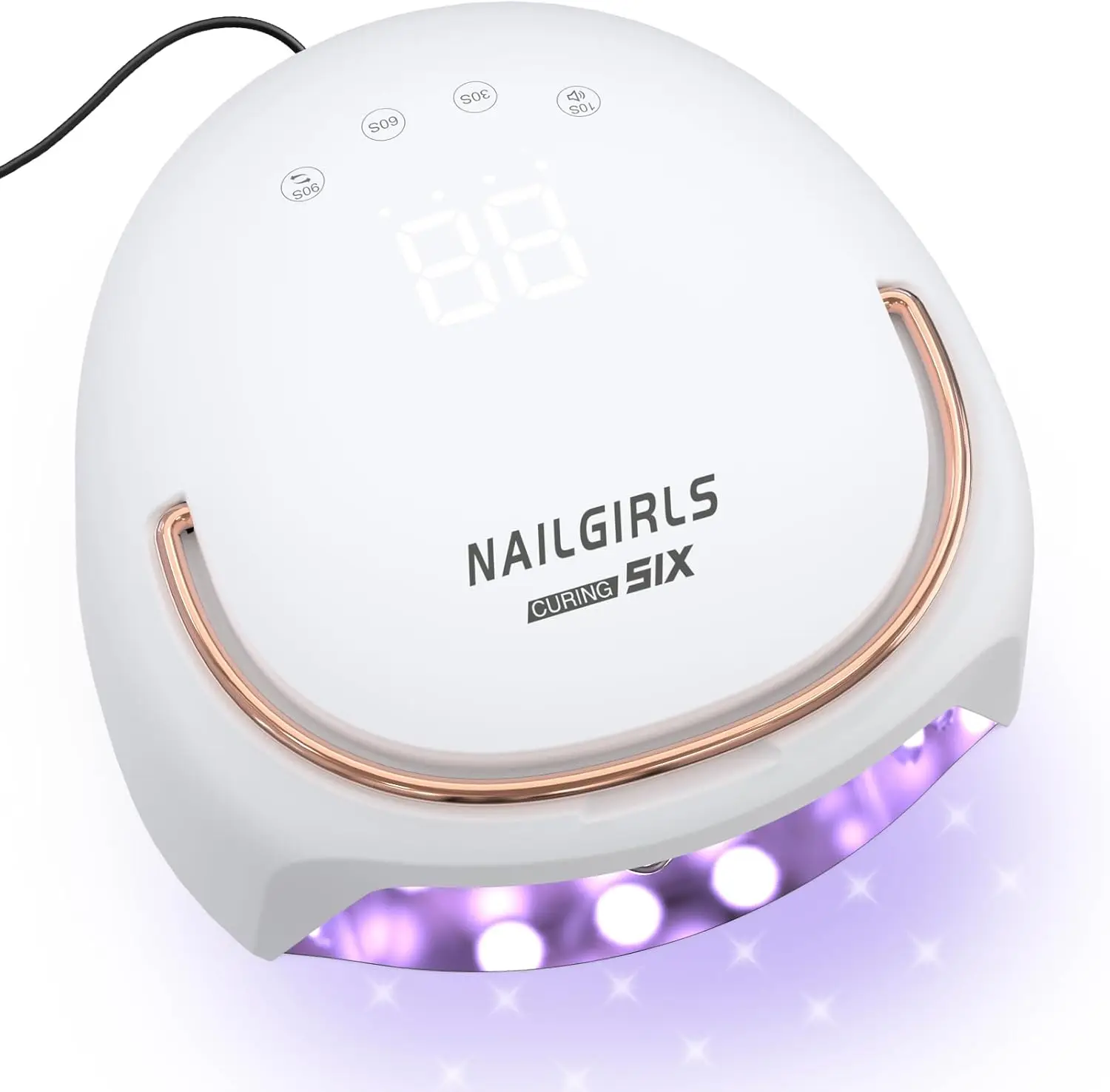 

Professional UV Nail Lamp with Fast Drying, 4 Timer Settings for Gel Nails Salon Manicures Pedicures