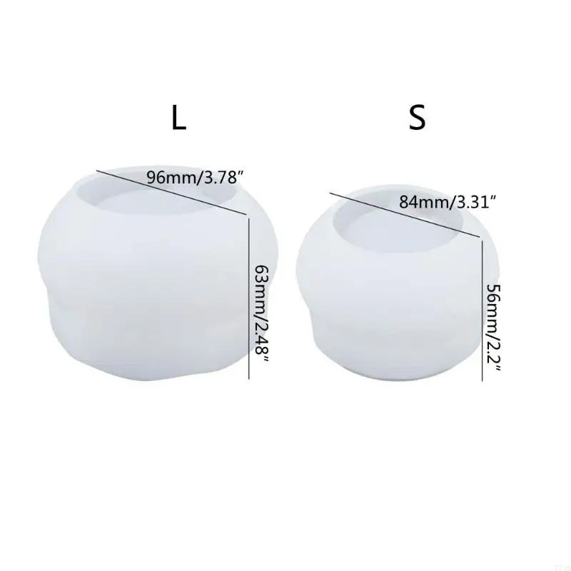 77JB DIY Crystal Crystal Epoksyd Form Forma Magazynowa Słoik silikonowa pleśń popielnicza biżuteria