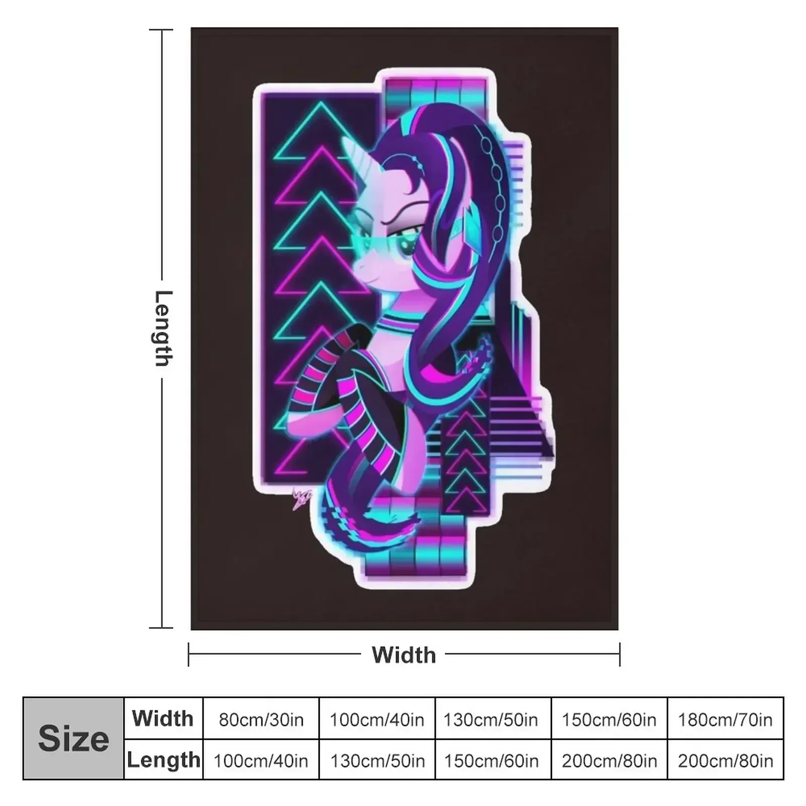 Synthwave Starlight Glimmer Classic T-Shirt Throw Blanket Kid'S for winter Extra Large Throw Moving Blankets