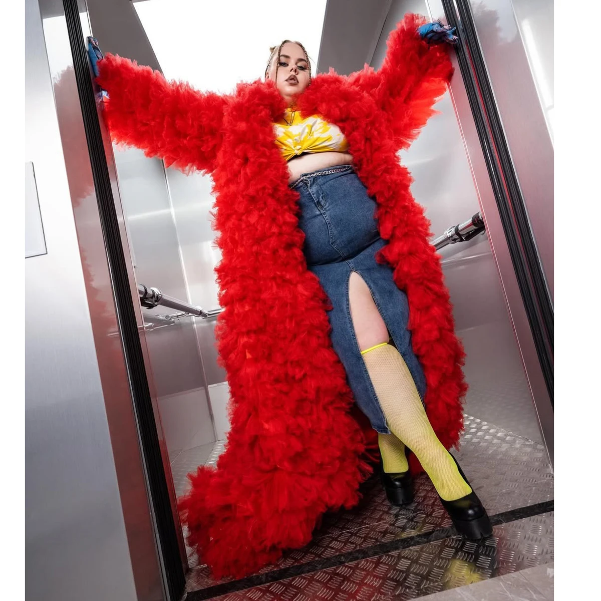 Layered Maternity Robe Photography Cape Party Coats Coat Photoshoot Long Jackets Customized Extra Puffy Ruffled Tulle Cape Women