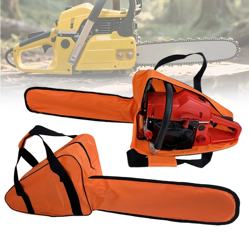 

1pc Heavy-Duty Oxford Chainsaw Bag, Safety Zipper Fits 45.72/50.8cm Chainsaws