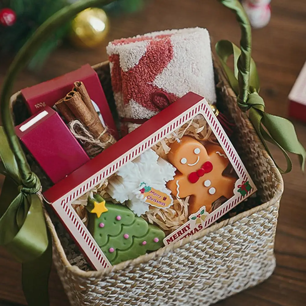 Christmas Scented Candles Gift Box Ornament Smokeless Romantic Incense Aromatherapy Candle Solid Perfume Set Atmosphere Souvenir