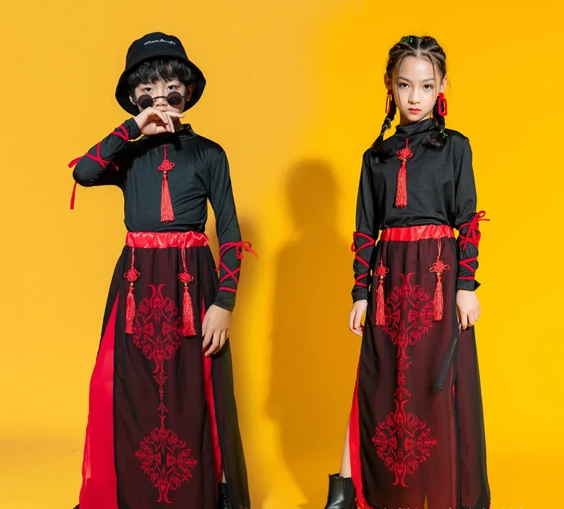 

New men's and women's Hanfu children's performance costumes men's and women's retro national performance costumes dancecostumes