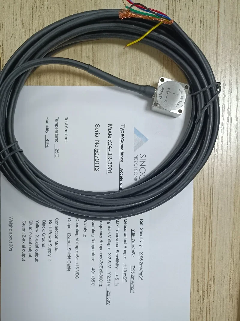0~800 Hz Capacitance MEMS 1000 MV/g Tri-axial Output (X, Y, Z) Accelerometers