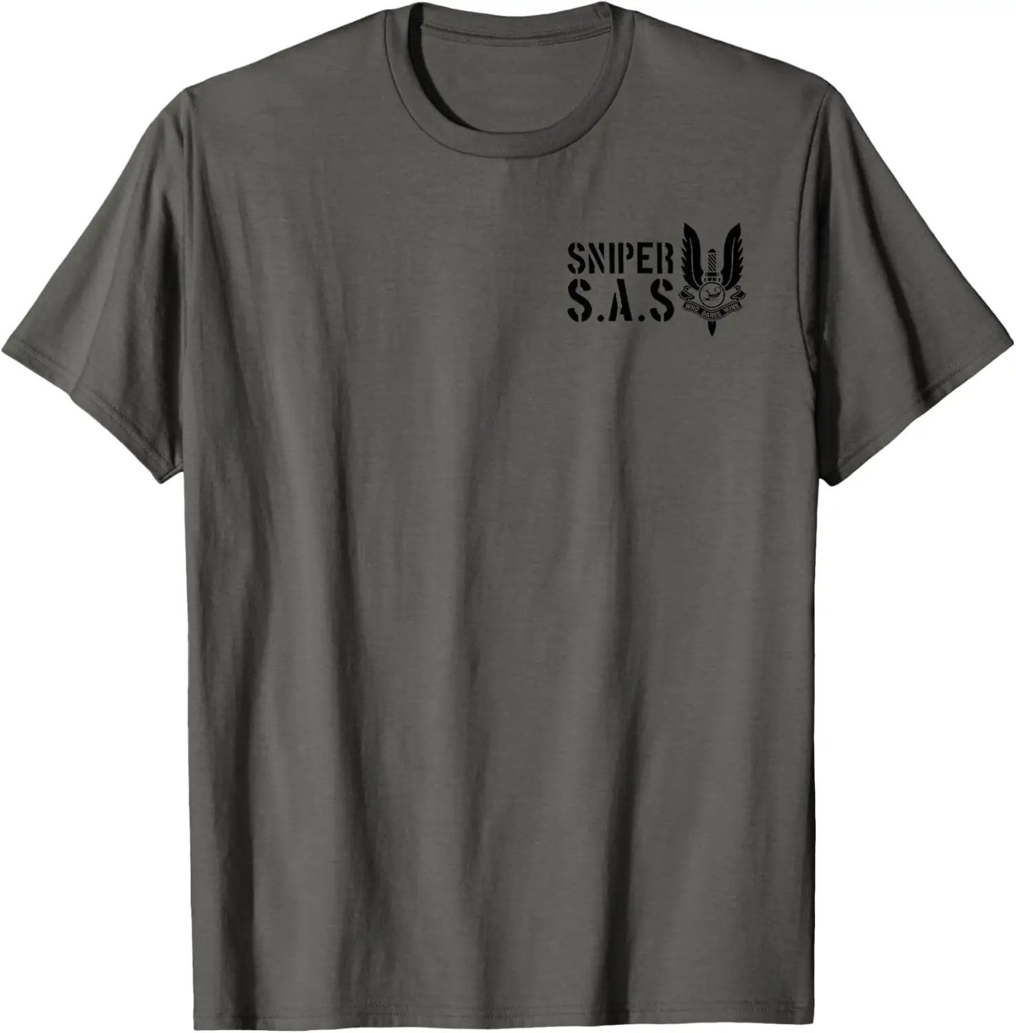 

British SAS Special Forces Sniper T-shirt Short Sleeve Casual 100% Cotton Shift