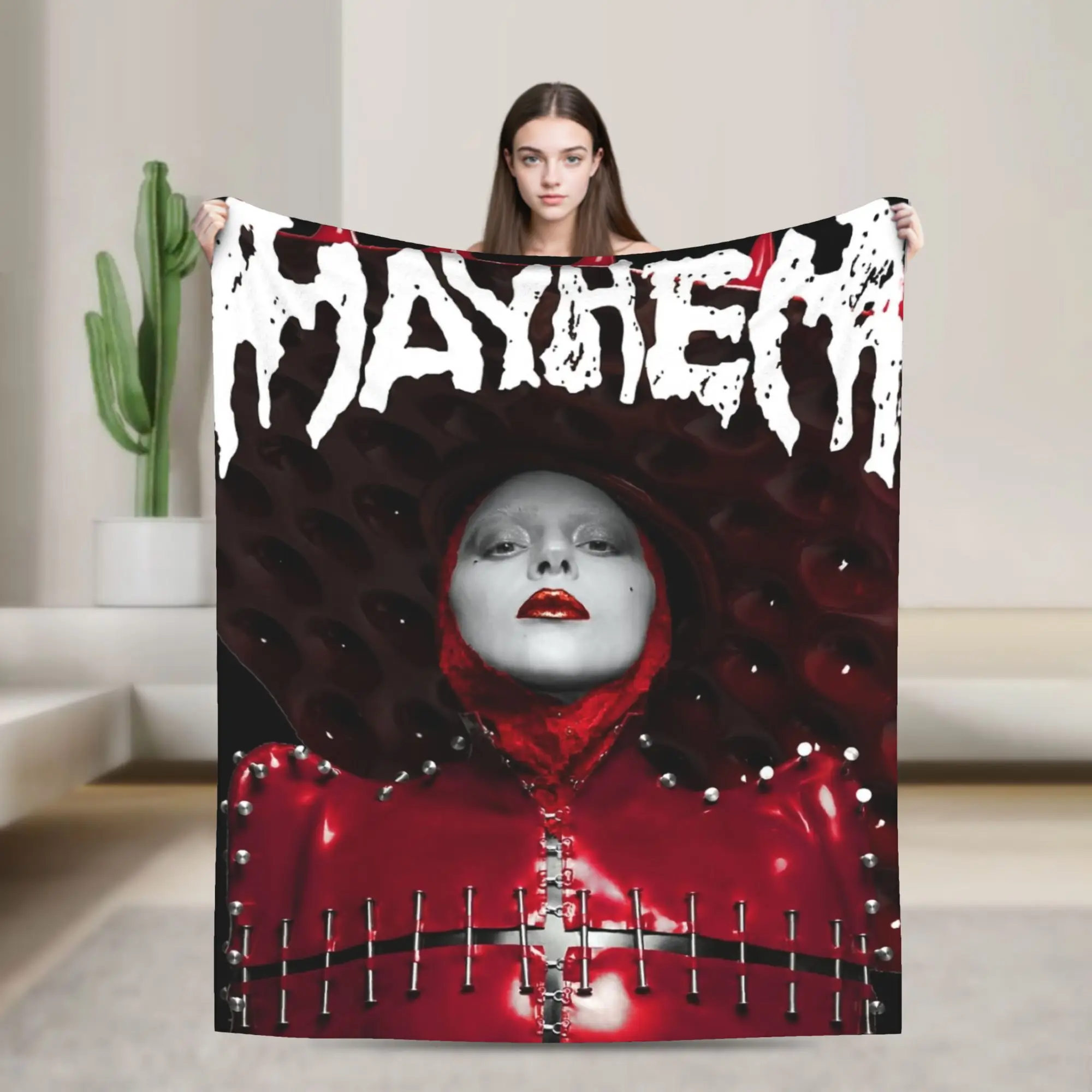 Lady Gaga Mayhem Blankets Flannel Autumn/Winter  Portable Ultra-Soft Throw Blankets for Home Office Bedspread